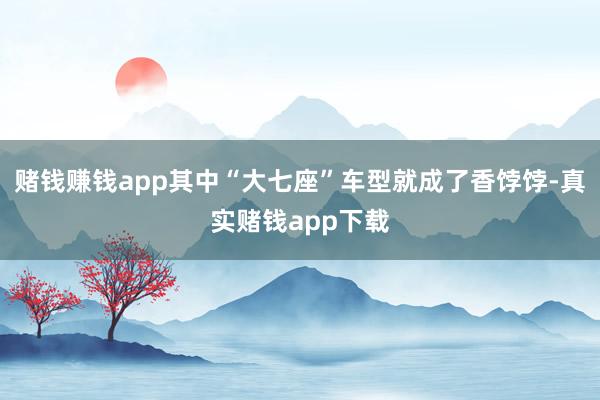 赌钱赚钱app其中“大七座”车型就成了香饽饽-真实赌钱app下载