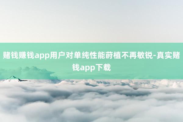 赌钱赚钱app用户对单纯性能莳植不再敏锐-真实赌钱app下载