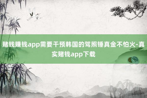 赌钱赚钱app需要干预韩国的驾照锤真金不怕火-真实赌钱app下载