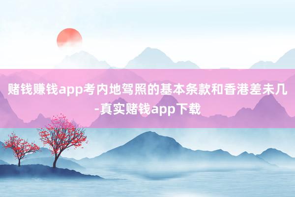 赌钱赚钱app考内地驾照的基本条款和香港差未几-真实赌钱app下载