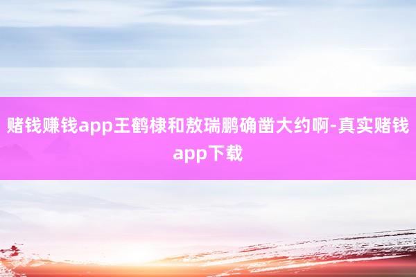 赌钱赚钱app王鹤棣和敖瑞鹏确凿大约啊-真实赌钱app下载