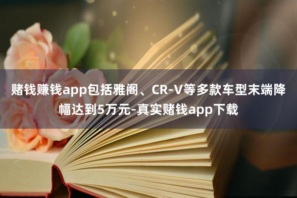 赌钱赚钱app包括雅阁、CR-V等多款车型末端降幅达到5万元-真实赌钱app下载